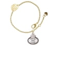 thumbnail image 1 of Delight Jewelry Silvertone Keep Calm EMT is Here Gold-tone Rose Link Chain Bracelet, 6.25"+1.75" Extender, 1 of 4