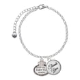 thumbnail image 1 of Delight Jewelry Silvertone Keep Calm Super Girl is Here - Domed Thank You Charm Bracelet, 6"+2", 1 of 5