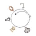 thumbnail image 1 of Delight Jewelry Silvertone Keep Calm Super Girl is Here Multi-Colored Crystal Love Charm Bracelet, 1 of 5