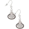 thumbnail image 1 of Delight Jewelry Silvertone Keep Calm The Doctor is Here Silver tone Infinity French Earrings, 1 of 4