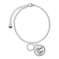 thumbnail image 1 of Delight Jewelry Silvertone Keep Her Safe Infinity Ring - Domed Thank You Charm Bracelet, 6"+2", 1 of 5