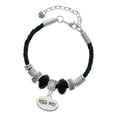 thumbnail image 1 of Delight Jewelry Silvertone Kiss Me ''I'm Magically Delicious'' Wife Celtic Knot Leather Bead Bracelet, 7"+2" Extender, 1 of 4