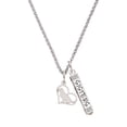 thumbnail image 1 of Delight Jewelry Silvertone Labrador Silhouette Heart Silvertone Sisters Best Friends Forever Bar Charm Necklace, 23", 1 of 4