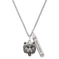 thumbnail image 1 of Delight Jewelry Silvertone Large Bear - Mascot Silvertone Mother Daughter Bar Charm Necklace, 23", 1 of 4