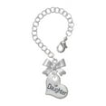 thumbnail image 1 of Delight Jewelry Silvertone Large ''Daughter'' Heart with Clear Crystal - Silvertone Bow Charm Accessory for Tumblers and Thermal Cups, 1 of 4
