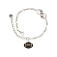 thumbnail image 1 of Delight Jewelry Silvertone Large Enamel Football Silver-tone Paw Infinity Link Chain Bracelet, 6"+2" Extender, 1 of 3