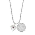 thumbnail image 1 of Delight Jewelry Silvertone Large February - Purple Crystal Heart She is Clothed in Stength and Dignity Charm Necklace, 20"+3", 1 of 4