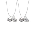 thumbnail image 1 of Delight Jewelry Silvertone Large Football Mother & Daughter Heart Necklaces (Set of 2), 19"+2", 1 of 4