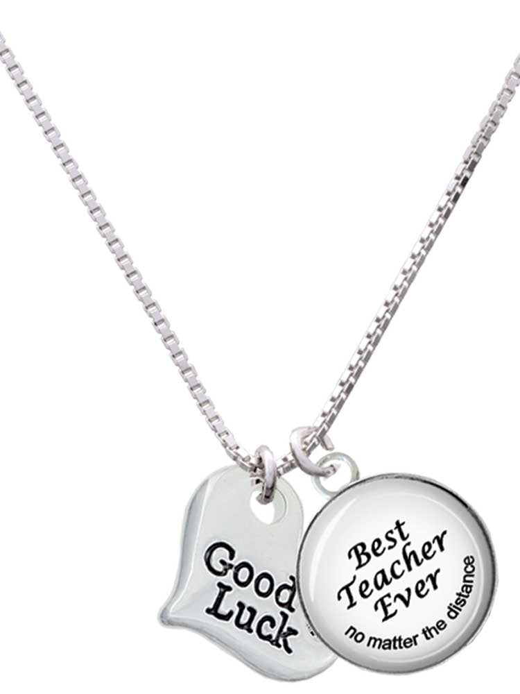 Teacher charm necklace deals