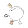 thumbnail image 1 of Delight Jewelry Silvertone Large Greek Letter - Omega - Multi-Colored Crystal Mom Charm Bracelet, 1 of 4