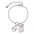 thumbnail image 1 of Delight Jewelry Silvertone Large Greek Letter - Theta - Silvertone Discover Dream Explore Zoey Charm Bracelet, 6.5+2" Extender, 1 of 4