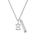 thumbnail image 1 of Delight Jewelry Silvertone Large Greek Letter - Xi - Silvertone Courage Strength Wisdom Honesty Bar Charm Necklace, 23", 1 of 4