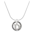 thumbnail image 1 of Delight Jewelry Silvertone Large Initial - D - Gymnastics Mom Ring Charm Necklace, 18", 1 of 4