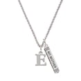 thumbnail image 1 of Delight Jewelry Silvertone Large Initial - E - Silvertone Always My Mother Bar Charm Necklace, 23", 1 of 4