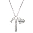thumbnail image 1 of Delight Jewelry Silvertone Large Initial - I - Always My Mother Bar Zoe Necklace, 1 of 4