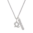 thumbnail image 1 of Delight Jewelry Silvertone Large Initial - Q - Silvertone Fearless Bar Charm Necklace, 23", 1 of 4