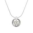thumbnail image 1 of Delight Jewelry Silvertone Large Initial - W - Laugh Ring Charm Necklace, 18", 1 of 4