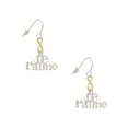 thumbnail image 1 of Delight Jewelry Silvertone Large Je T'aime Gold Tone Infinity French Earrings, 1 of 4