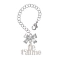 thumbnail image 1 of Delight Jewelry Silvertone Large Je T'aime - Silvertone Bow Charm Accessory for Tumblers and Thermal Cups, 1 of 4