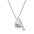 thumbnail image 1 of Delight Jewelry Silvertone Large Lord Guide Me Heart Silvertone Hope Anchors the Soul Bar Charm Necklace, 23", 1 of 4