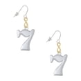 thumbnail image 1 of Delight Jewelry Silvertone Large Lucky 7 Gold Tone Infinity French Earrings, 1 of 4