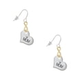 thumbnail image 1 of Delight Jewelry Silvertone Large ''Mom'' Heart with Clear Crystal Gold Tone Infinity French Earrings, 1 of 4