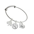 thumbnail image 1 of Delight Jewelry Silvertone Large ''Mom'' Heart with Clear Crystal Silvertone Let Things Go Tree Charm Bangle Bracelet, 1 of 4
