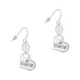 thumbnail image 1 of Delight Jewelry Silvertone Large Niece Heart Silvertone Leaf French Earrings, 1 of 5