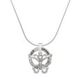 thumbnail image 1 of Delight Jewelry Silvertone Large Open Butterfly Silvertone Grandmother Ring Charm Necklace, 18", 1 of 4