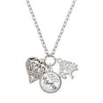 thumbnail image 1 of Delight Jewelry Silvertone Large Open Filigree Heart Let Things Go Fall Zoey Charm Necklace, 28", 1 of 4