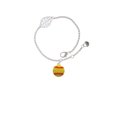 thumbnail image 1 of Delight Jewelry Silvertone Large Optic Yellow Softball - Silvertone Leaf Delicate Bracelet, 6.25+1.75", 1 of 4