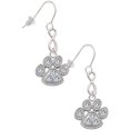 thumbnail image 1 of Delight Jewelry Silvertone Large Paw with Clear Crystals Silver tone Infinity French Earrings, 1 of 4