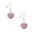 thumbnail image 1 of Delight Jewelry Silvertone Large Rounded Light Pink Oktant Crystal Heart Gold Tone Infinity French Earrings, 1 of 4