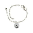 thumbnail image 1 of Delight Jewelry Silvertone Large Script Letter - & - 3/4'' Disc - Silver-tone Paw Infinity Link Chain Bracelet, 6"+2" Extender, 1 of 3