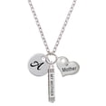 thumbnail image 1 of Delight Jewelry Silvertone Large Script Letter - A - 3/4'' Disc - Always My Mother Bar Zoe Necklace, 1 of 4