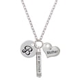 thumbnail image 1 of Delight Jewelry Silvertone Large Script Letter - B - 3/4'' Disc - Always My Mother Bar Zoe Necklace, 1 of 4
