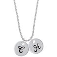 thumbnail image 1 of Delight Jewelry Silvertone Large Script Letter - C - 3/4'' Disc - Silvertone Script Initial Disc - H - Charm Necklace, 20"+3", 1 of 4