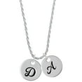 thumbnail image 1 of Delight Jewelry Silvertone Large Script Letter - D - 3/4'' Disc - Silvertone Script Initial Disc - A - Charm Necklace, 20"+3", 1 of 4