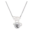 thumbnail image 1 of Delight Jewelry Silvertone Large Script Letter - N - 3/4'' Disc - Silvertone Dream Big Pendant Necklace, 25", 1 of 4