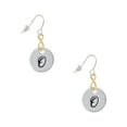 thumbnail image 1 of Delight Jewelry Silvertone Large Script Letter - O - 3/4'' Disc - Gold Tone Infinity French Earrings, 1 of 4
