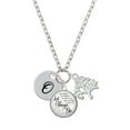 thumbnail image 1 of Delight Jewelry Silvertone Large Script Letter - O - 3/4'' Disc - Let Things Go Fall Zoey Charm Necklace, 28", 1 of 4