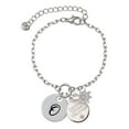 thumbnail image 1 of Delight Jewelry Silvertone Large Script Letter - O - 3/4'' Disc - Silvertone Discover Dream Explore Zoey Charm Bracelet, 6.5+2" Extender, 1 of 4