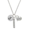 thumbnail image 1 of Delight Jewelry Silvertone Large Script Letter - S - 3/4'' Disc - Always My Mother Bar Zoe Necklace, 1 of 4