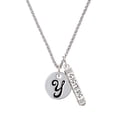 thumbnail image 1 of Delight Jewelry Silvertone Large Script Letter - Y - 3/4'' Disc - Silvertone Sisters Best Friends Forever Bar Charm Necklace, 23", 1 of 4