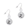 thumbnail image 1 of Delight Jewelry Silvertone Large Script Letter - Z - 3/4'' Disc - Silvertone Leaf French Earrings, 1 of 5