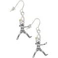 thumbnail image 1 of Delight Jewelry Silvertone Large Softball Pitcher Silver tone Infinity French Earrings, 1 of 4