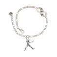 thumbnail image 1 of Delight Jewelry Silvertone Large Softball Pitcher Silver-tone Paw Infinity Link Chain Bracelet, 6"+2" Extender, 1 of 3