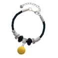 thumbnail image 1 of Delight Jewelry Silvertone Large Tennis Ball Best Friend Celtic Knot Leather Bead Bracelet, 7"+2" Extender, 1 of 4