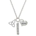 thumbnail image 1 of Delight Jewelry Silvertone Large Trinity Knot Always My Mother Bar Zoe Necklace, 1 of 4