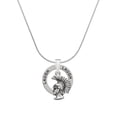 thumbnail image 1 of Delight Jewelry Silvertone Large Trojan - Mascot Laugh Ring Charm Necklace, 18", 1 of 4